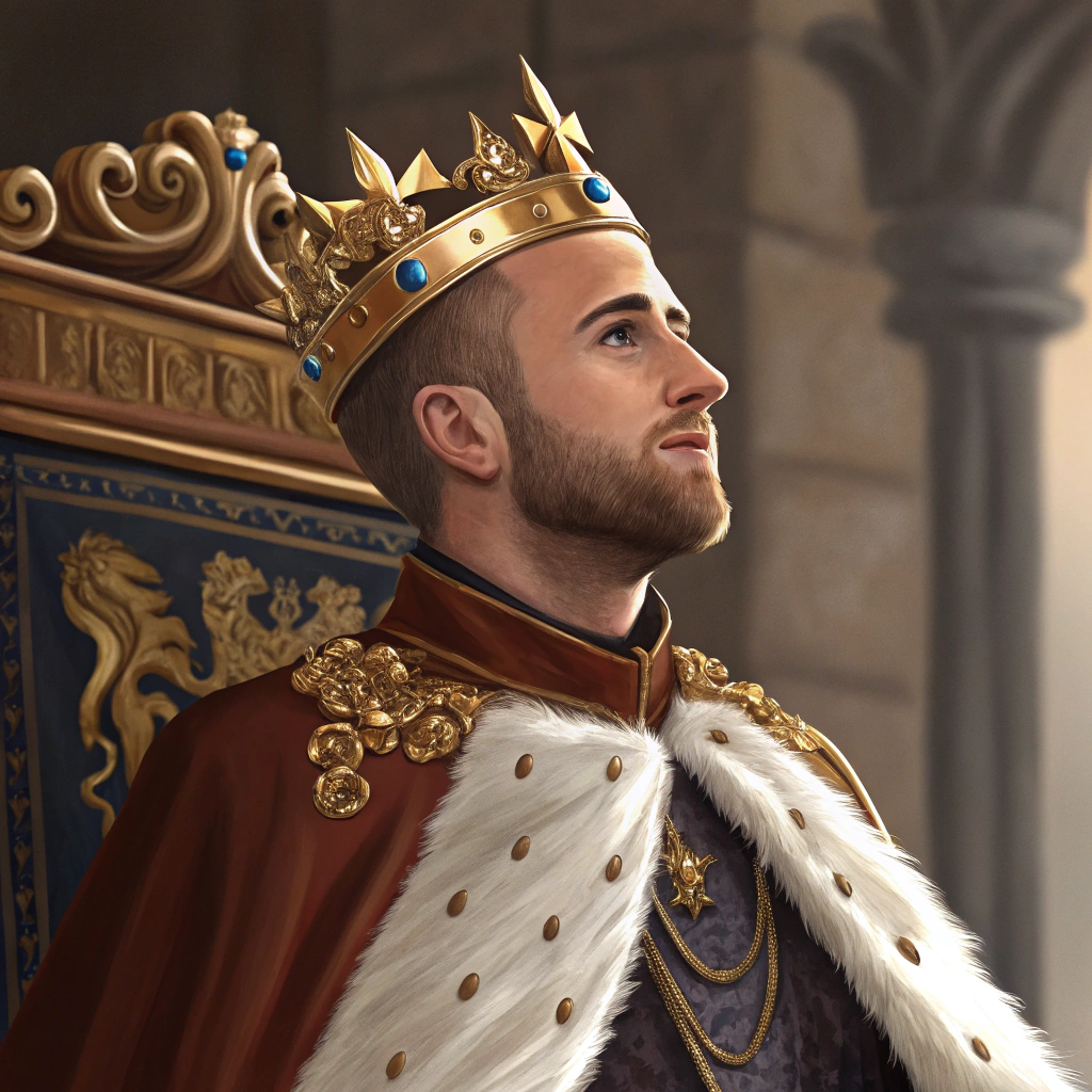 AI generated image by Red Panda AI: Barry Bannan as a king